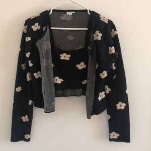 Matching Le Lis floral set cardigan & tank